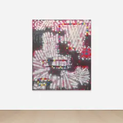 Keltie Ferris, KF + CM 4EVER, 2010, oil, acrylic, oil pastel and spray paint on canvas
