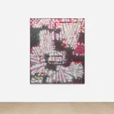 Keltie Ferris, KF + CM 4EVER, 2010, oil, acrylic, oil pastel and spray paint on canvas