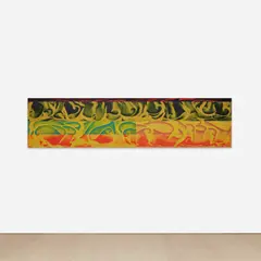 David Reed, #300, 1989–1991, oil and alkyd on linen