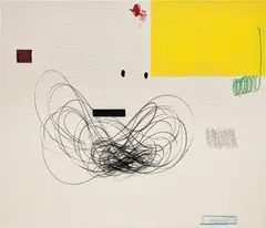 Untitled by Christian Rosa, 2014, oil, oilstick and charcoal on canvas, sold Sep 2022