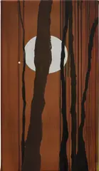 Wicca by Mary Weatherford, 2003, acrylic and Flashe on canvas, sold Sep 2022