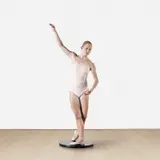John De Andrea, Tiny Dancer, 2016, synthetic hair on polychromed bronze with granite base