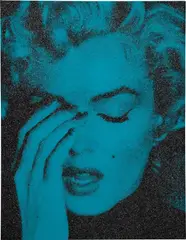 Marilyn Suicide by Russell Young, 2014, screenprint and diamond dust on linen, sold Sep 2022