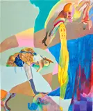 Ilana Savdie, Marimonda Desplegada, 2020, oil, acrylic and pigmented beeswax on canvas stretched over board