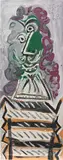 Pablo Picasso, Mousquetaire buste, oil on panel