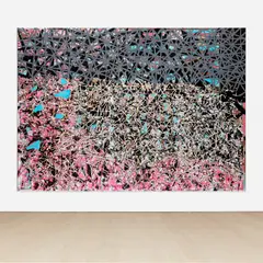 Mark Bradford, He Barked Just Like a Watchdog, 2011, mixed media on canvas