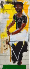 Jean-Michel Basquiat, To Repel Ghosts, 1985, acrylic, oil, oilstick and Xerox collage on wood