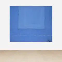 Robert Motherwell, Open No. 25: In Blue with Variations, 1968, acrylic and charcoal on canvas
