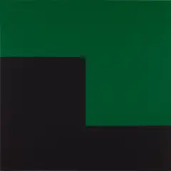 Noche Verde by Carmen Herrera, 2016, acrylic on canvas, sold Nov 2022
