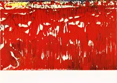 14.2.88 by Gerhard Richter, oil on paper mounted on card, sold Nov 2022