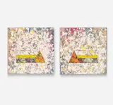 Sam Gilliam, Untitled, 1976, acrylic and canvas collage on canvas, in artist’s frame, diptych
