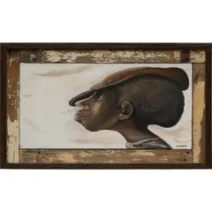 My Man by Ernie Barnes, 1980, acrylic on canvas, in artist’s frame, sold Nov 2022