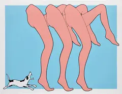 John Wesley, Let's Get Out of the Hall, 1971, acrylic on canvas