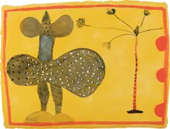 Ouattara Watts, La Danseuse de Zanzibar, 2000, acrylic, gouache and graphite on handmade paper