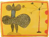 Ouattara Watts, La Danseuse de Zanzibar, 2000, acrylic, gouache and graphite on handmade paper