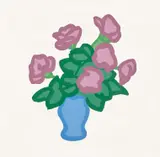 Tom Wesselmann, Study for Mauve Roses, 1992, Liquitex on Bristol board