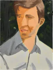 Vincent by Alex Katz, 1996, oil on board, sold Nov 2022