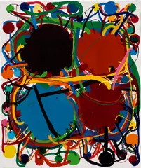 Atsuko Tanaka, 1975 March, 1975, acrylic lacquer on canvas