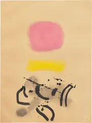Adolph Gottlieb, Calligraphy, 1970, acrylic on paper