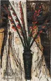 Bernard Buffet, Glaïeuls rouges, 1959, oil on canvas
