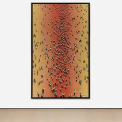 Columna I by Juan Genovés, 2009, acrylic on canvas, sold Nov 2022