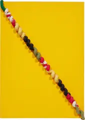 Jorge Eielson, Amazzonia, 1998, acrylic and stitched and woven fabrics applied on canvas on wooden board