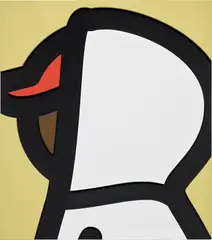 Hoodie. by Julian Opie, 2019, acrylic paint on stone, sold Nov 2022