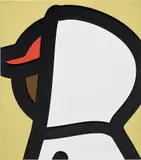 Hoodie. by Julian Opie, 2019, acrylic paint on stone, sold Nov 2022