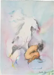 Dorothea Tanning, Rêve d’une jeune femme, 1972, watercolor and pencil on paper