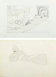 Tom Wesselmann, Two works: (i) Untitled ; (ii) Study for Great American Nude #80, 1967, pencil on paper