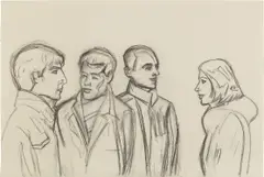 Alex Katz, Unfamiliar Image, 2001, pencil on paper
