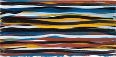 Horizontal Brushstrokes by Sol LeWitt, 1994, gouache on paper, sold Nov 2022