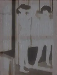 Lisa Brice, Untitled xliii, (Well Worn 8), 2015, ink on printed cotton