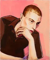 Elizabeth Peyton, Burkhard Riemschneider, 1995, oil on board