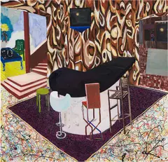 Basement by Shara Hughes, 2007, oil on canvas, sold Nov 2022
