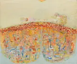 Amy Sillman, Cart, 2001, oil on canvas over panel