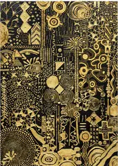 Lina Iris Viktor, Constellations VI, 2018, pure 24 karat gold, acrylic and resin on matte canvas
