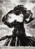 Robert Longo, Them (Russian Bomb), 2003, ink and charcoal on vellum