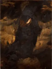 My failure, not hers by Titus Kaphar, 2006, oil and tar on canvas, offered Nov 2022