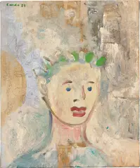 Untitled by George Condo, 1987, oil on canvas, sold Nov 2022