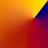 Cory Arcangel, Photoshop CS: 30 by 30 inches, 300 DPI, RGB, square pixels, default gradient "Blue, Red, Yellow," mousedown y=3375 x=6405, mouseup y=0 x=4160