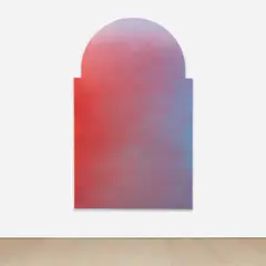 Untitled (Flat) by Alex Israel, 2011, acrylic on stucco, wood and aluminum frame, sold Nov 2022