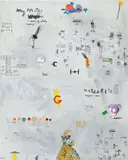 Edgar Plans, My Note of this Galaxy, 2019, mixed media on canvas