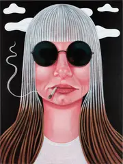 Robert Pokorny, I Am Here, 2022, acrylic on linen over panel