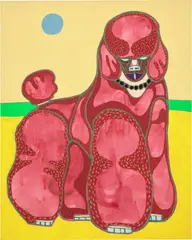 Summer Encounter by Susumu Kamijo, 2020, Flashe on canvas, sold Nov 2022