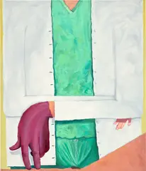 Exam by Rebecca Ness, 2018, oil on canvas, offered Nov 2022