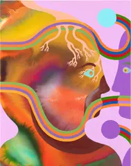 Aaron Johnson, Transmission, 2021, acrylic on canvas