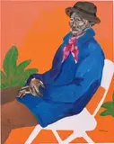 Victor Ubah, The Sitter, 2020, acrylic on canvas
