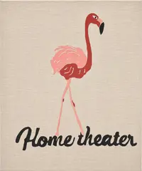 Joel Mesler, Untitled (Home Theater), 2017, pigment on linen