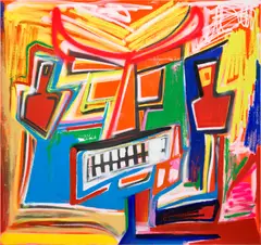 Alexander Höller, Dirty Devil, 2021-2022, oil, spray paint and acrylic on canvas